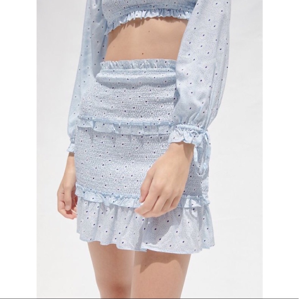 UO Victoria Smocked Mini Skirt